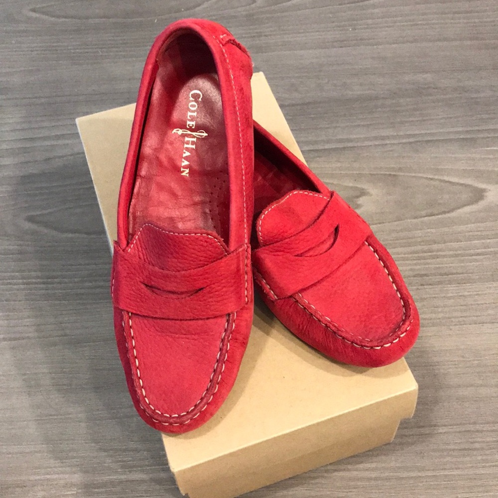 Cole Haan red loafers